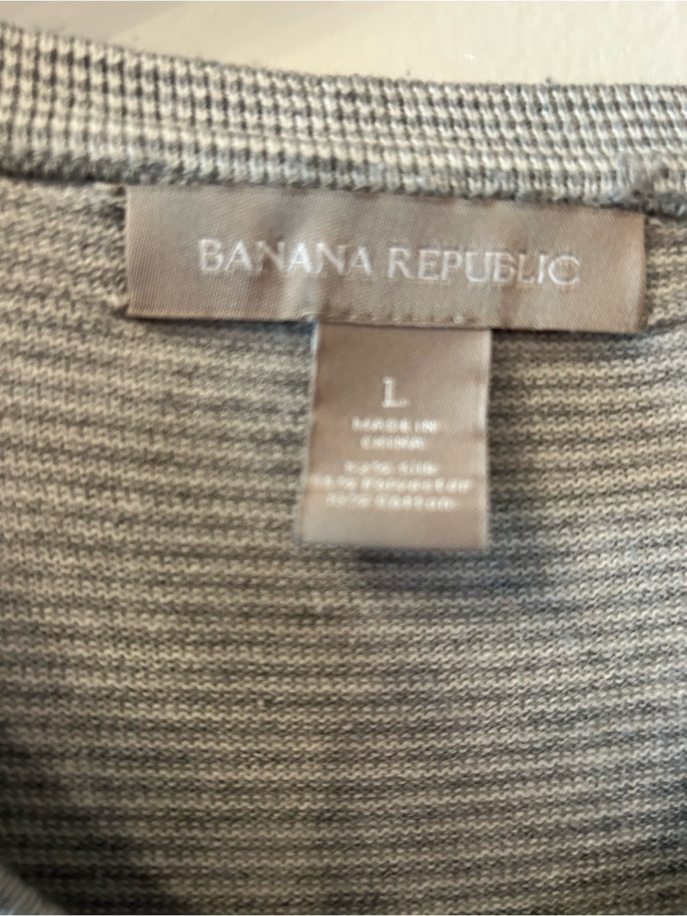 Vintage Banana Republic Silk Blend Striped Cardigan, Sz-L - Picture 4 of 6
